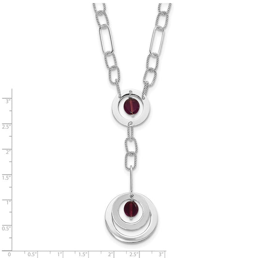 Sterling Silver Rhodium-plated & Rose gold-plated w/1.5in ext. Necklace