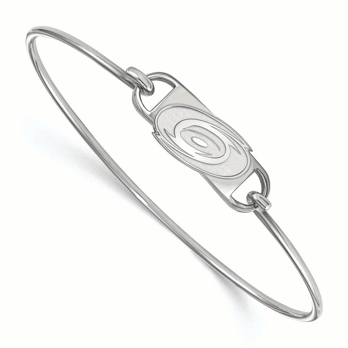 Women's Carolina Hurricanes Sterling Silver Small Wire Bangle Bracelet