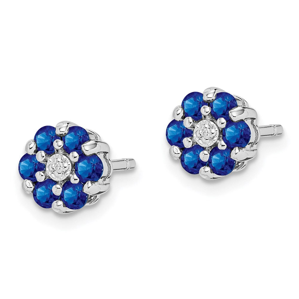 De-Ani Sterling Silver Rhodium-Plated Polished Compass Leverback Earrings