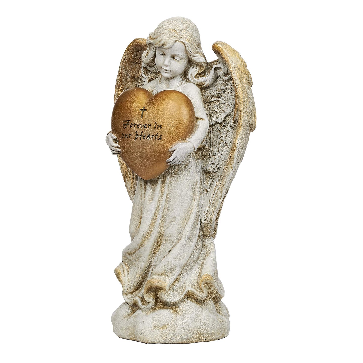 Home & Garden Memorial Heart Angel Polyresin Forever In Hearts 602099