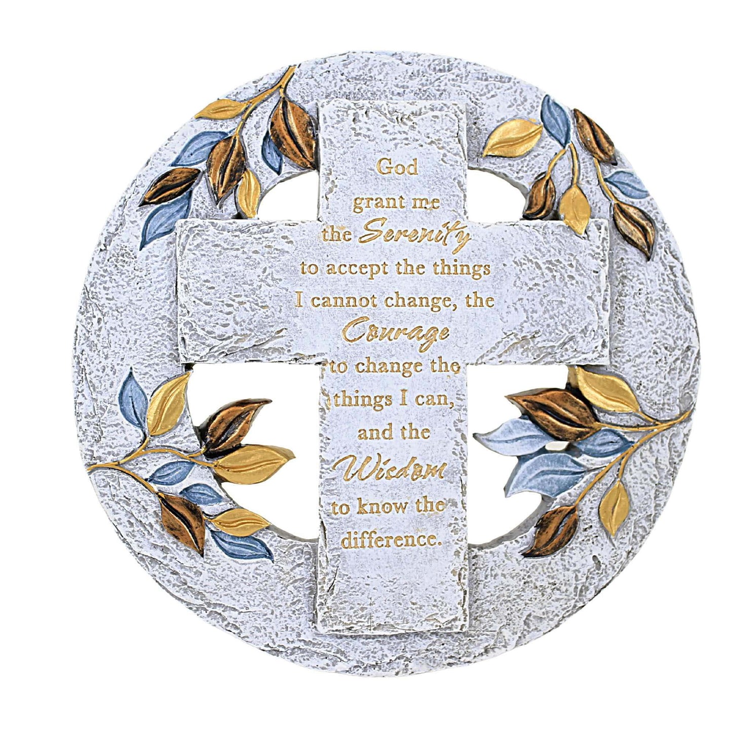 Home & Garden Serenity  Stepping Stone Plaque Polyresin Cross 14088