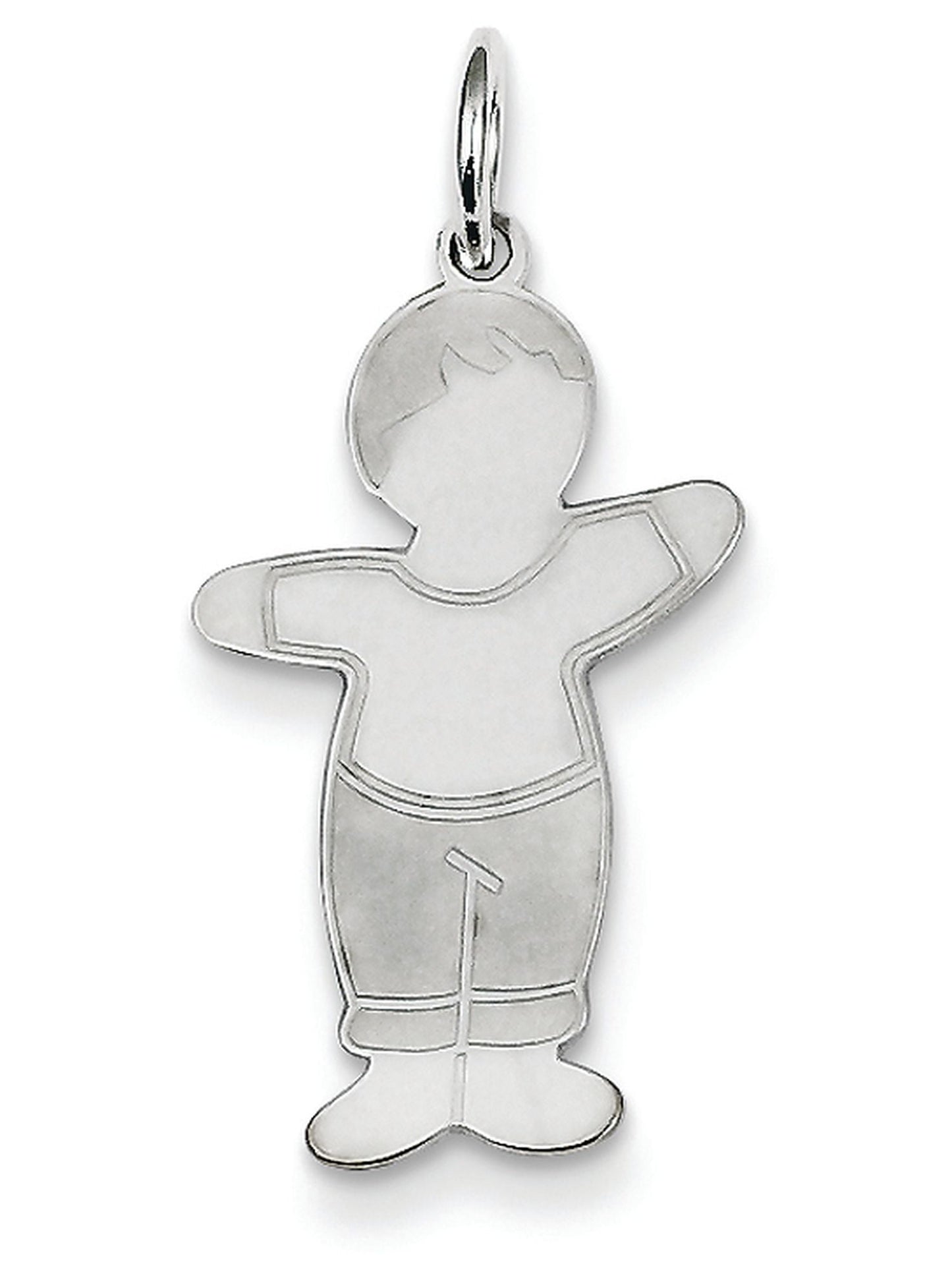 Sterling Silver Mommas Boy Cuddle Charm Pendant