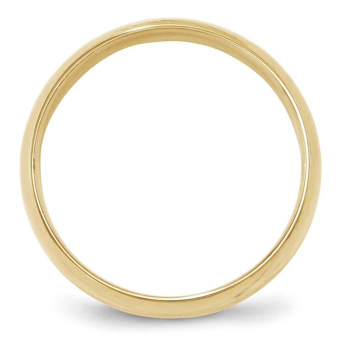 10k Yellow Gold 6mm Lightweight Comfort Fit Wedding Band Size 10.5