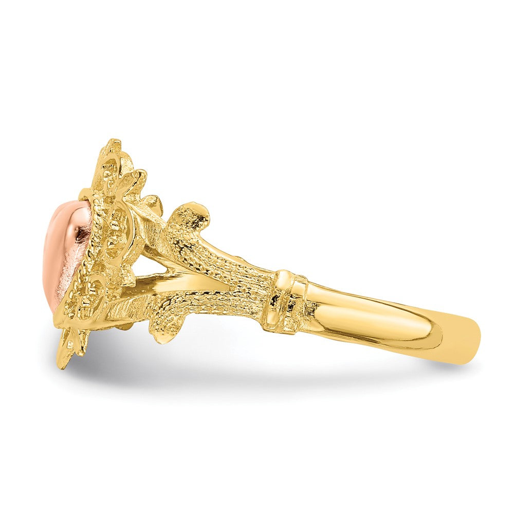 14k Two-tone Heart Ring Size 6