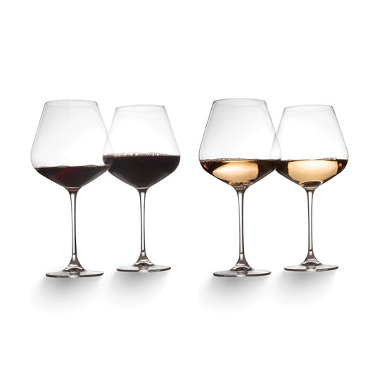 Set of Six Crystal 30 ounce Gift Boxed Wine Glasses