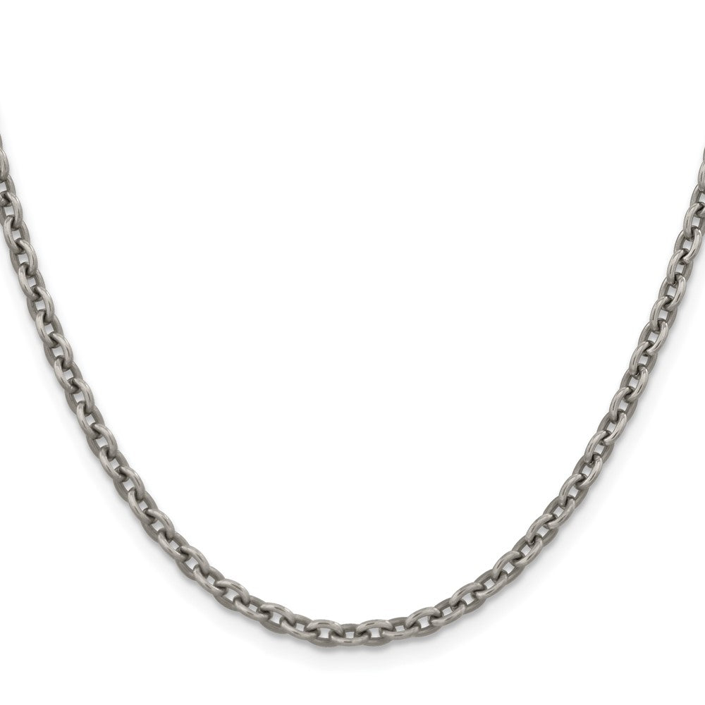 Titanium Polished 3.5mm 18in Cable Chain
