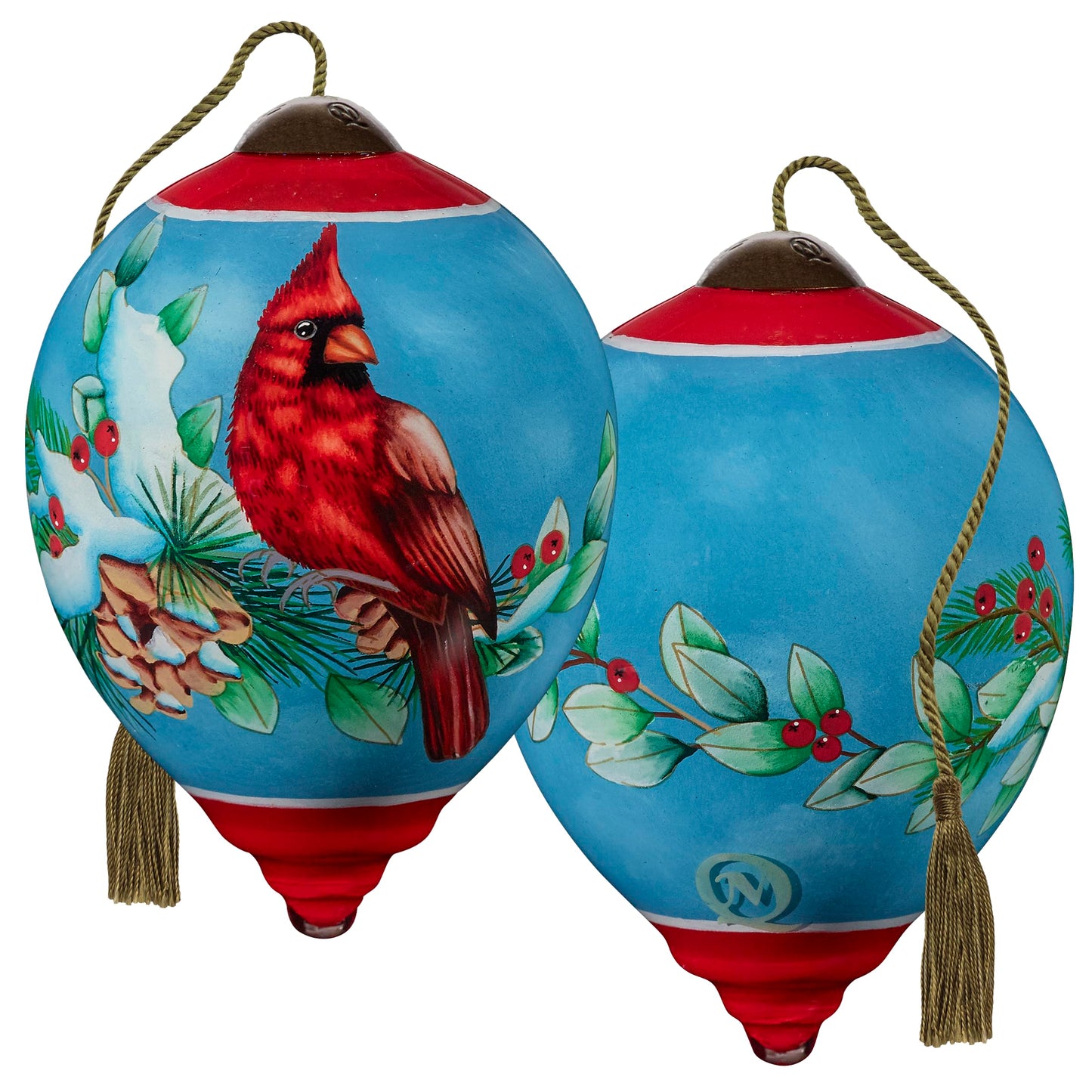 Neqwa Art Welcome Home by Helz Cuppleditch Hand-painted Glass Ornament