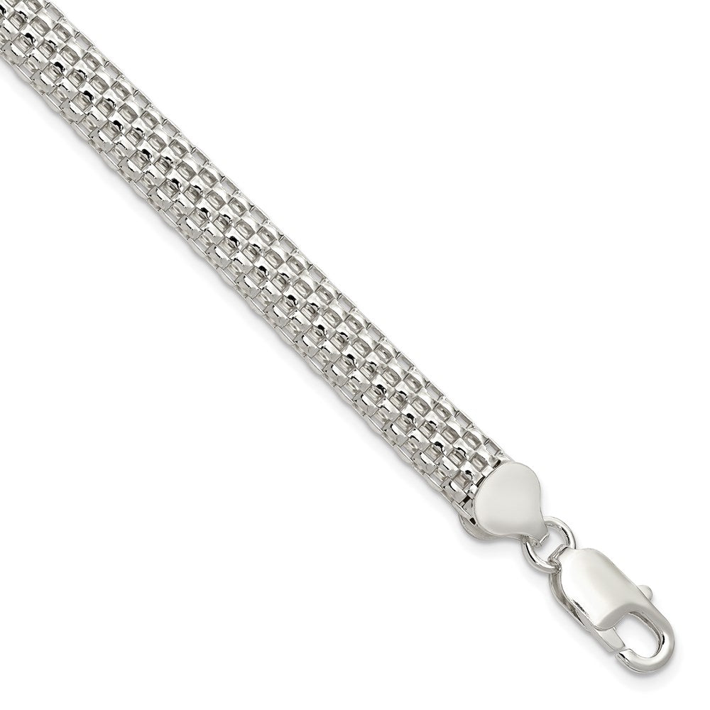 Sterling Silver 8mm Mesh Bracelet 7 inches
