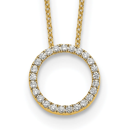True Origin 14k 1/4 carat Lab Grown Diamond VS DEF 18 inch Eternity Pendant Necklace