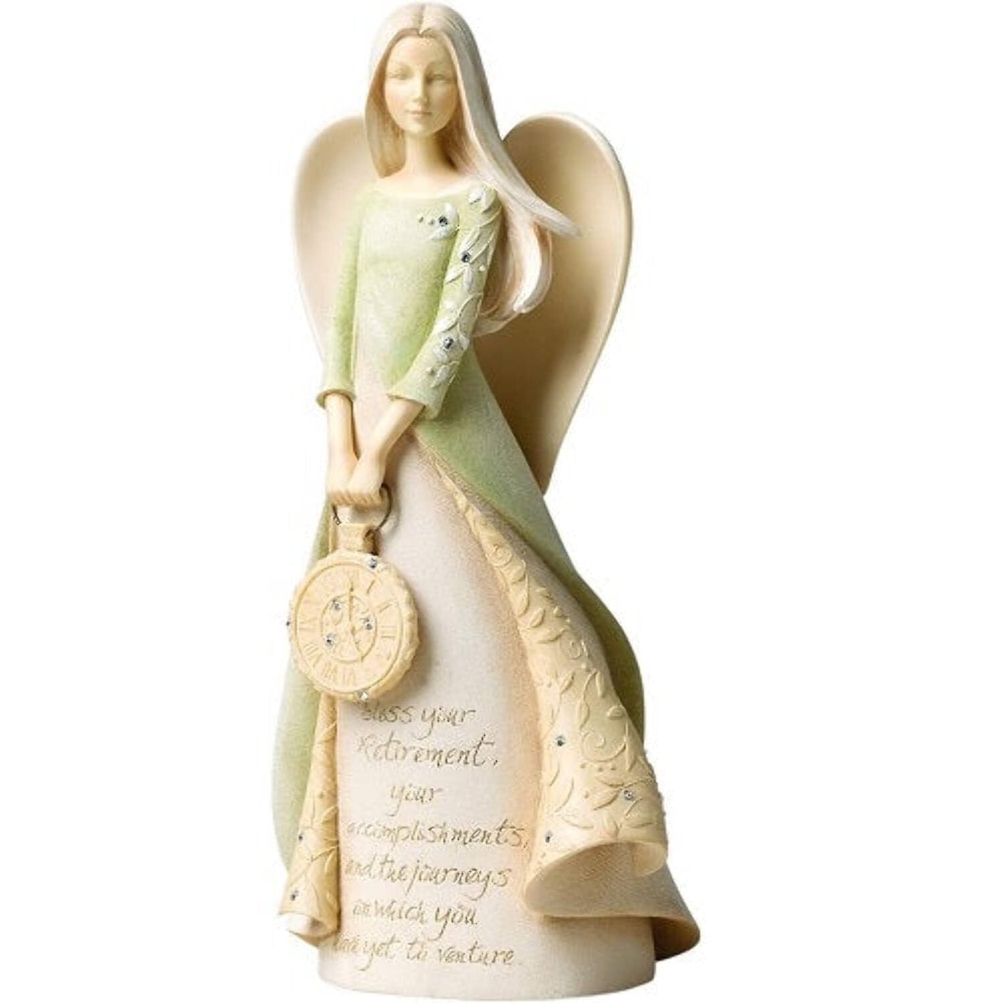 Enesco Foundations Retirement Angel Resin Figurine 9.25in H