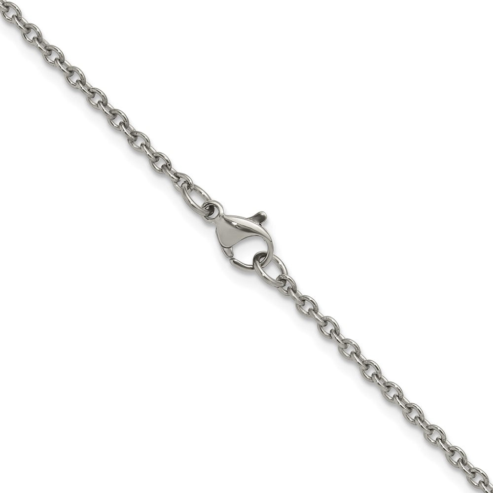 Titanium Polished 2.25mm 18in Cable Chain