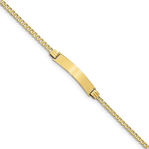 10k Flat Curb Link ID Bracelet