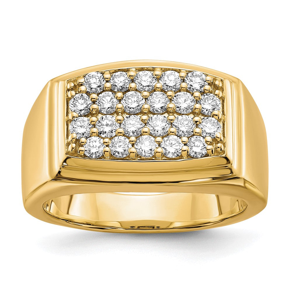 IBGoodman 10k 1 carat Lab Grown Diamond VS/SI+ G+ Cluster Men's Ring
