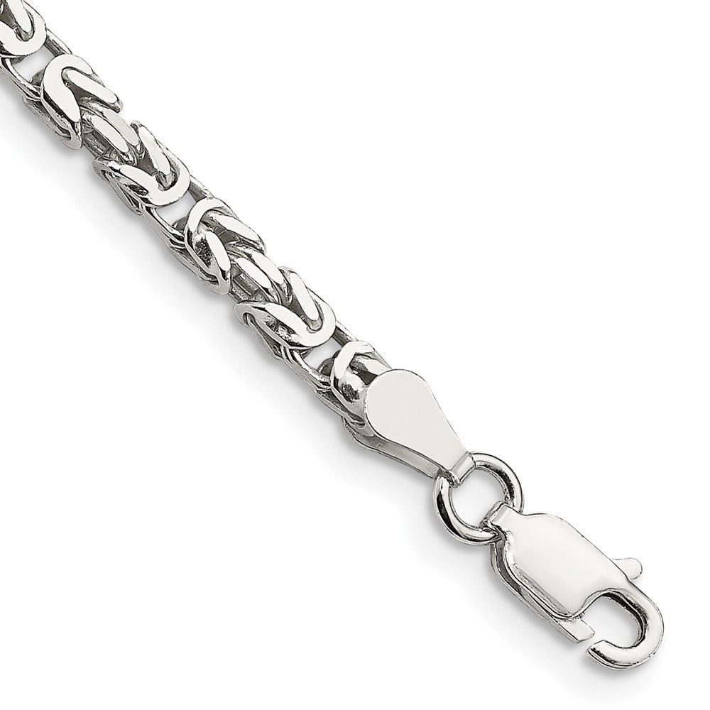 Sterling Silver 2.5mm Byzantine Chain 8 inches