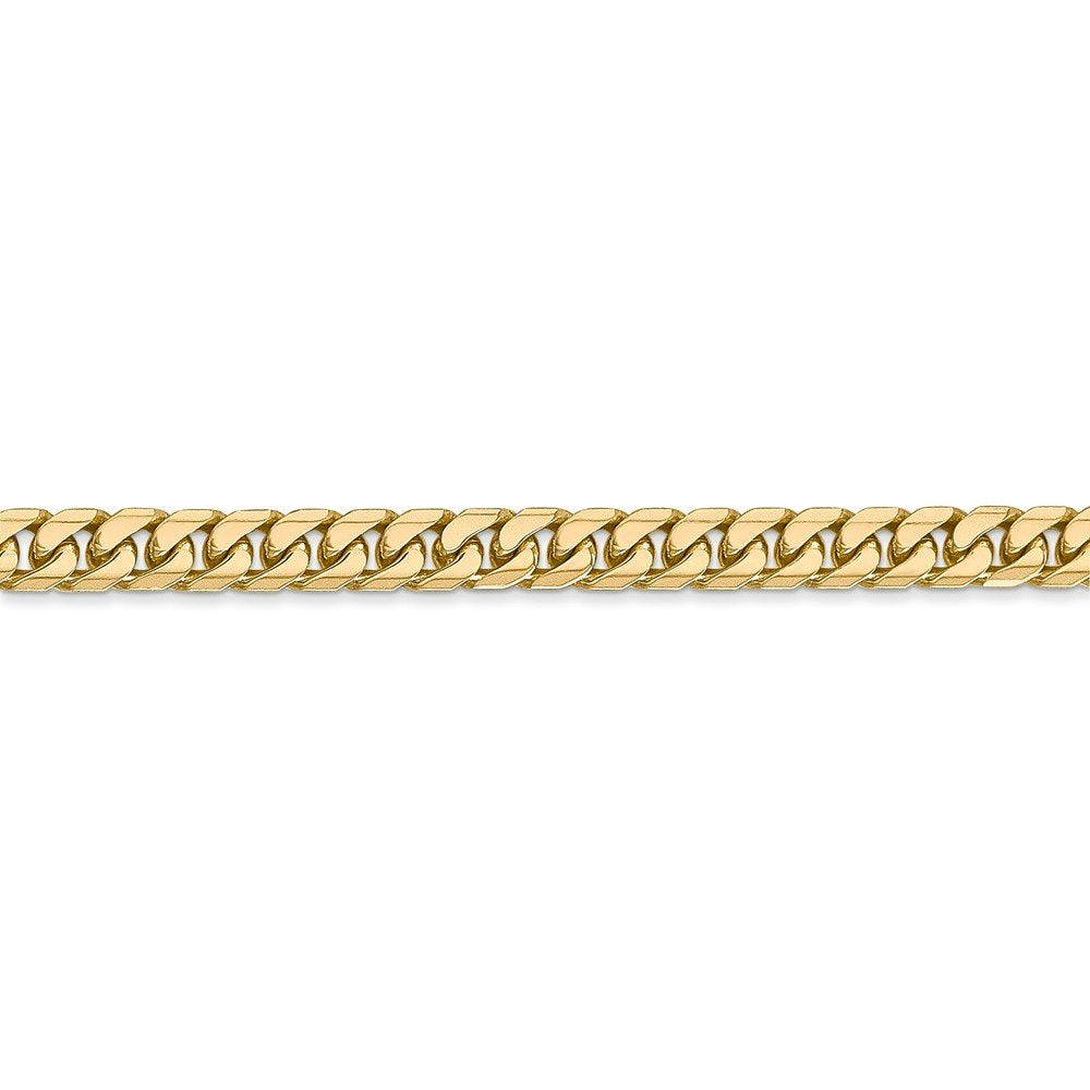14K 8 inch 4.3mm Solid Miami Cuban Link with Lobster Clasp Bracelet