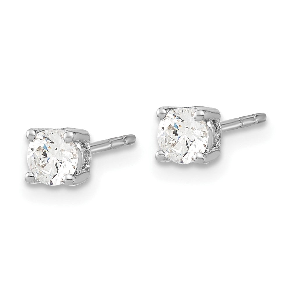 Sterling Silver 4mm CZ Stud Earrings