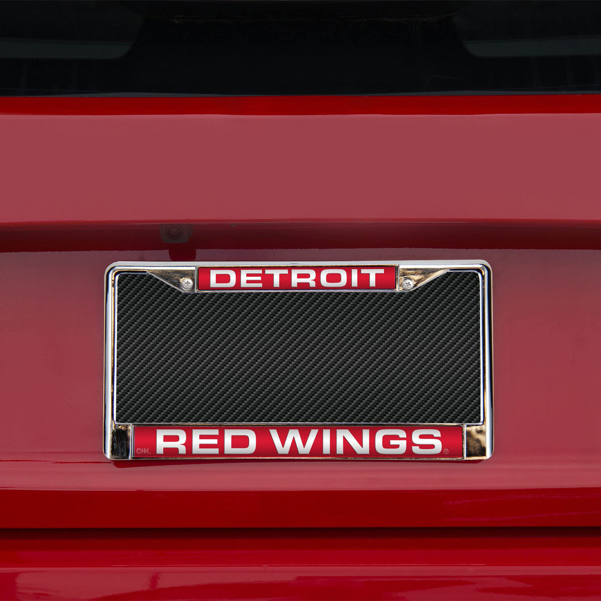Detroit Hockey Red-Wing's Chrome Metal Laser Cut License Plate Frame