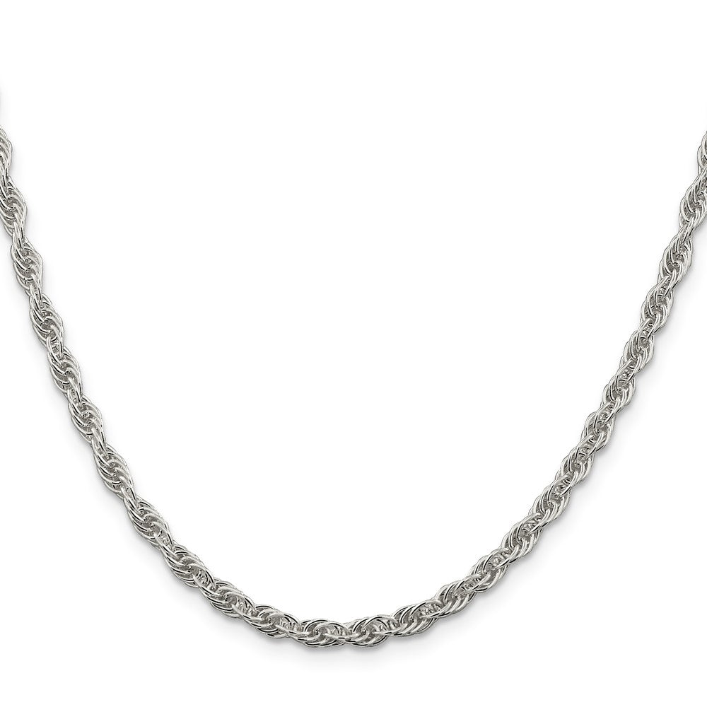 Sterling Silver 3.8mm Loose Rope Chain 18 Inches