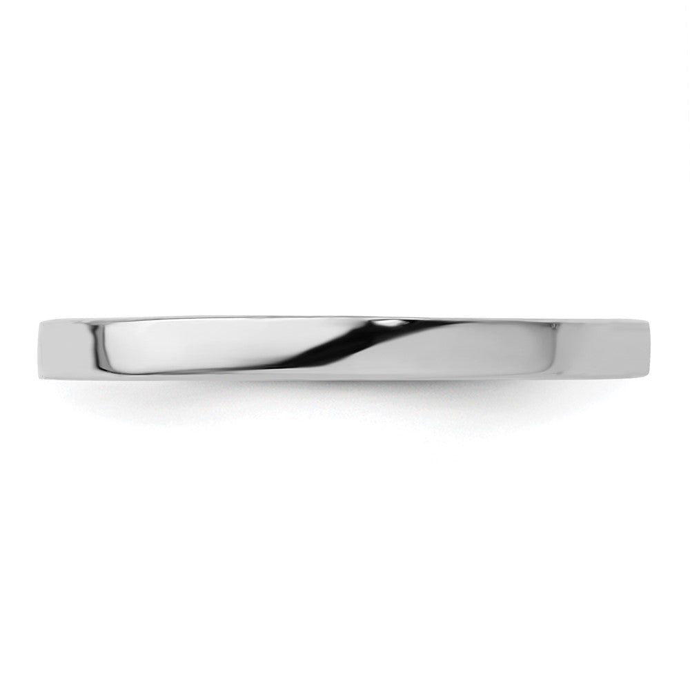 Sterling Silver Stackable Expressions Rhodium Polished Ring Size -8
