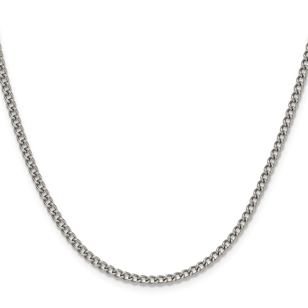 Chisel Stainless Steel Polished 3mm 24 inch Round Curb Chain