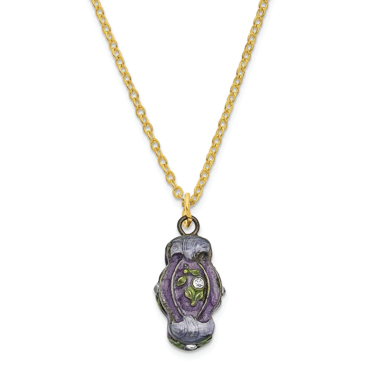 Bejeweled Secret Garden Trunk Trinket Box with Charm Pendant