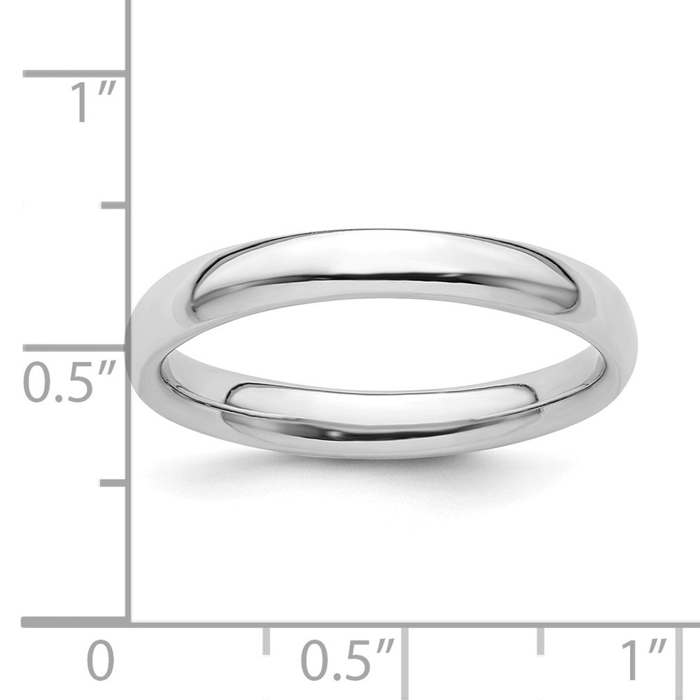 Sterling Silver Stackable Expressions Rhodium Polished Ring Size -9