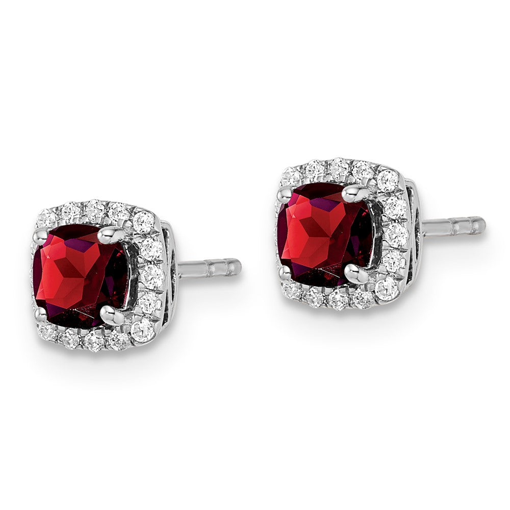 SS ANT Garnet and Diamond Earring