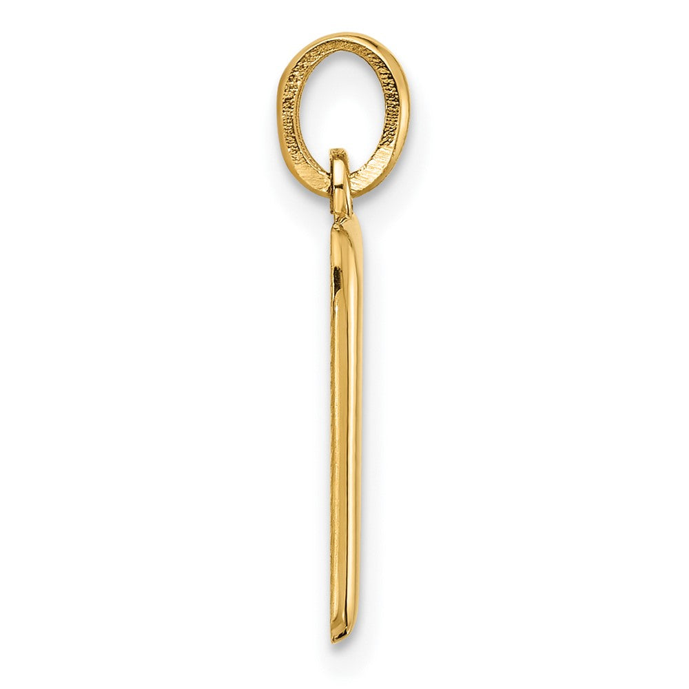 14k Yellow Gold Fancy Letter E