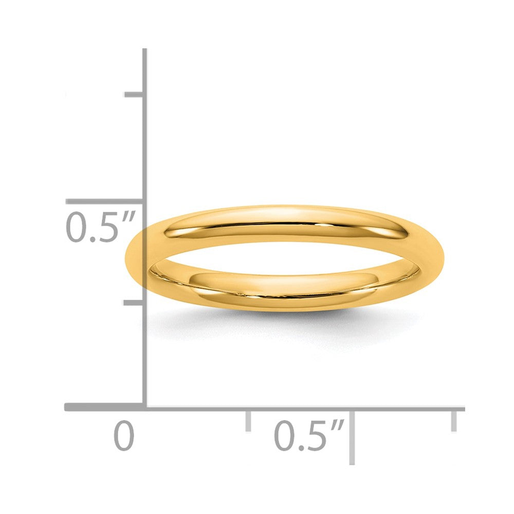 14KY 2.5mm Standard Comfort Fit Band Size 7