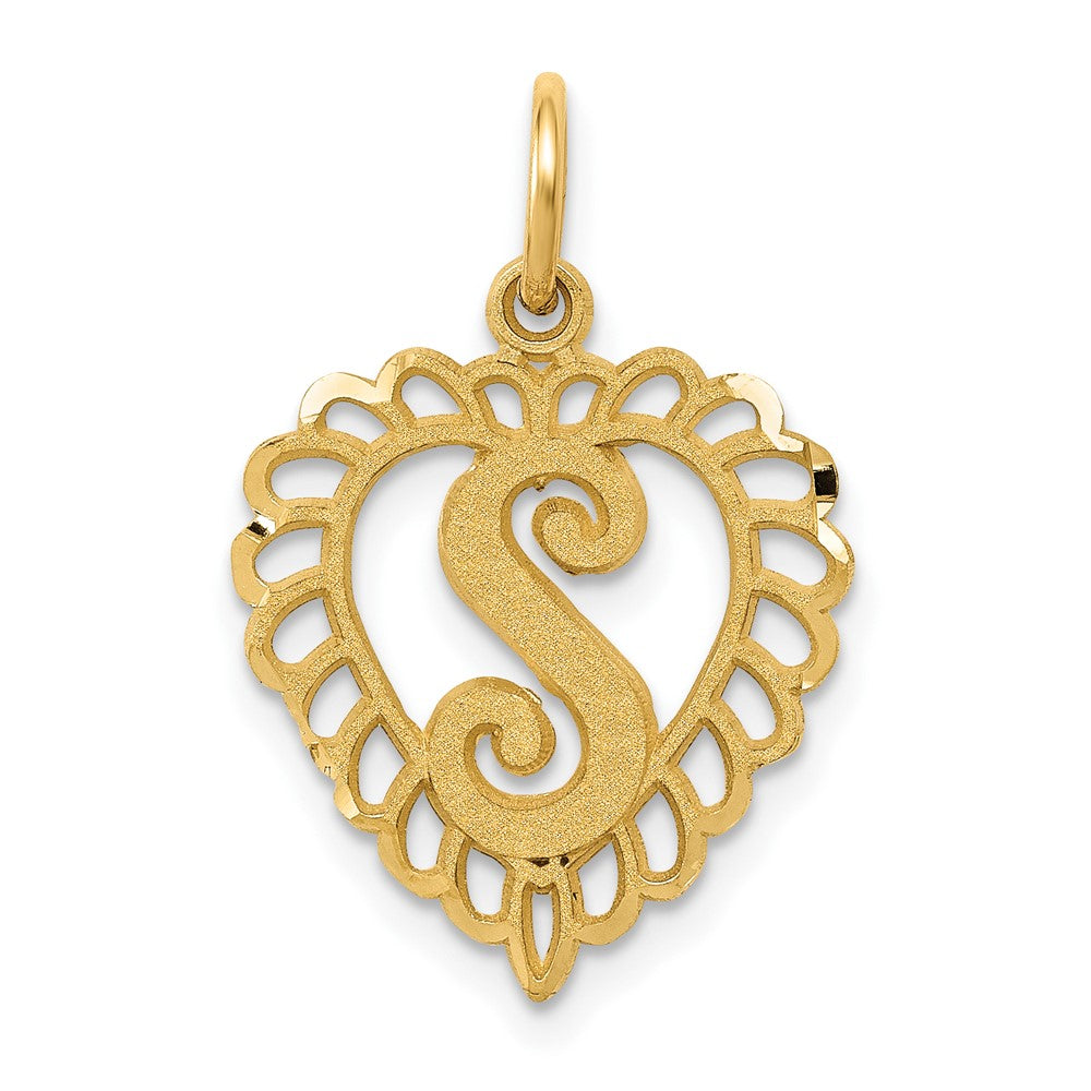 10k Gold Initial S Charm