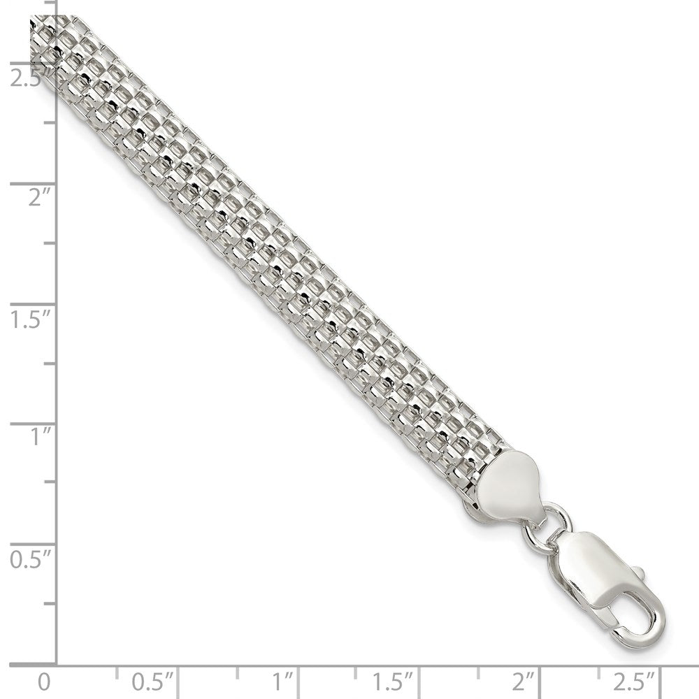 Sterling Silver 8mm Mesh Bracelet 7 inches