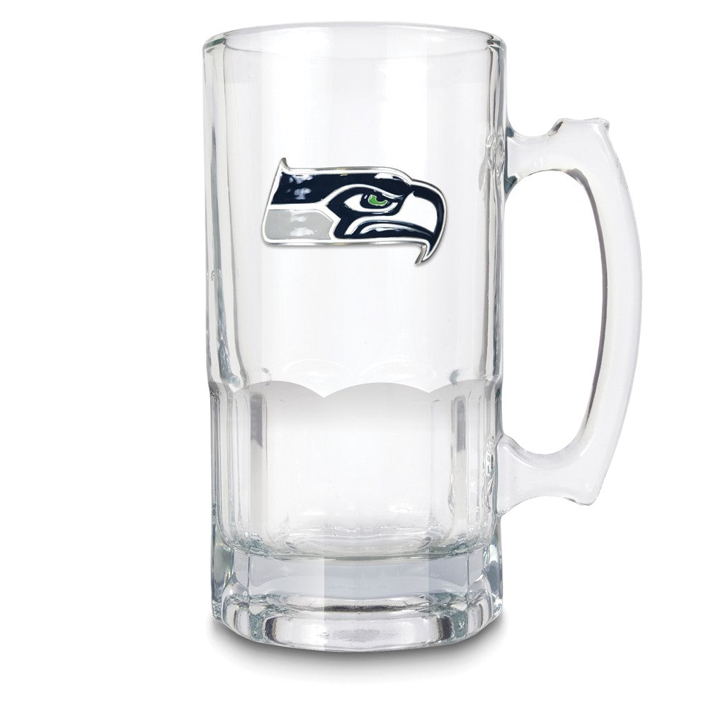 NFL Seattle Seahawks Glass 32 ounce Macho Mug with Emblem