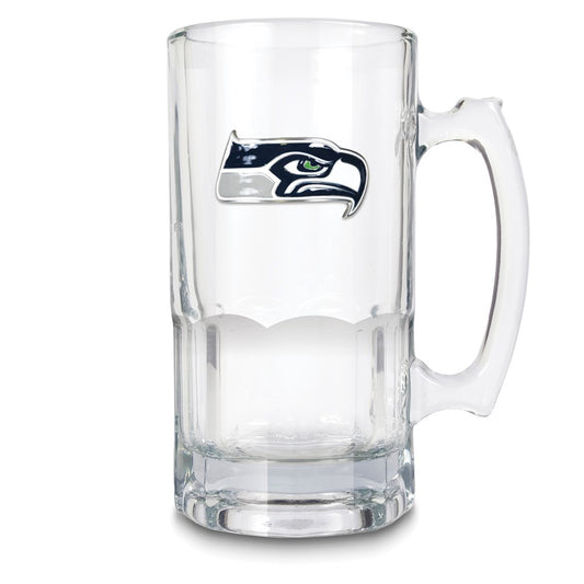 NFL Seattle Seahawks Glass 32 ounce Macho Mug with Emblem