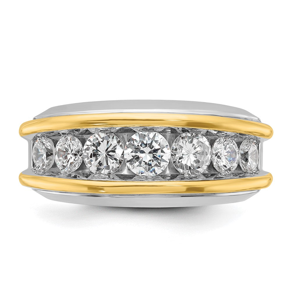 IBGoodman 14k Two-tone 2 carat Lab Grown Diamond VS/SI+ G+ Complete Men's Ring