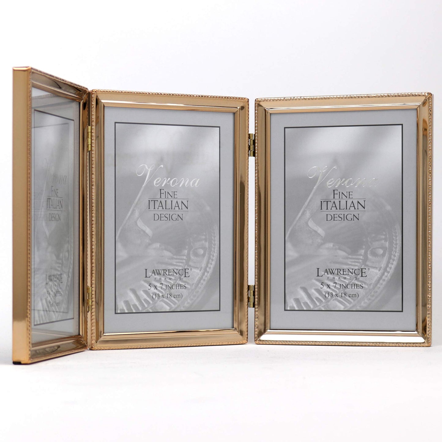 Lawrence Frames 7.17" x 15.63" Metal Picture Frame, Gold