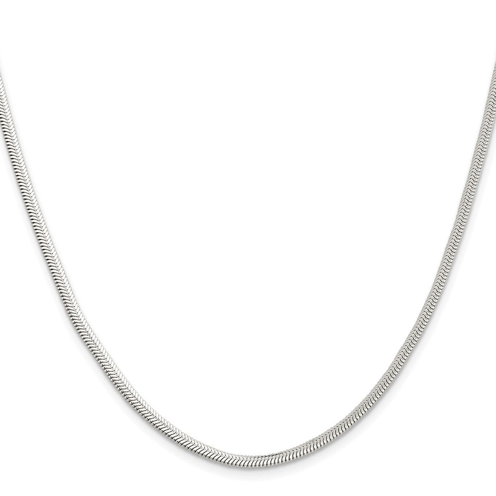 Sterling Silver 3.3mm Flat Oval Snake Chain 20 Inches