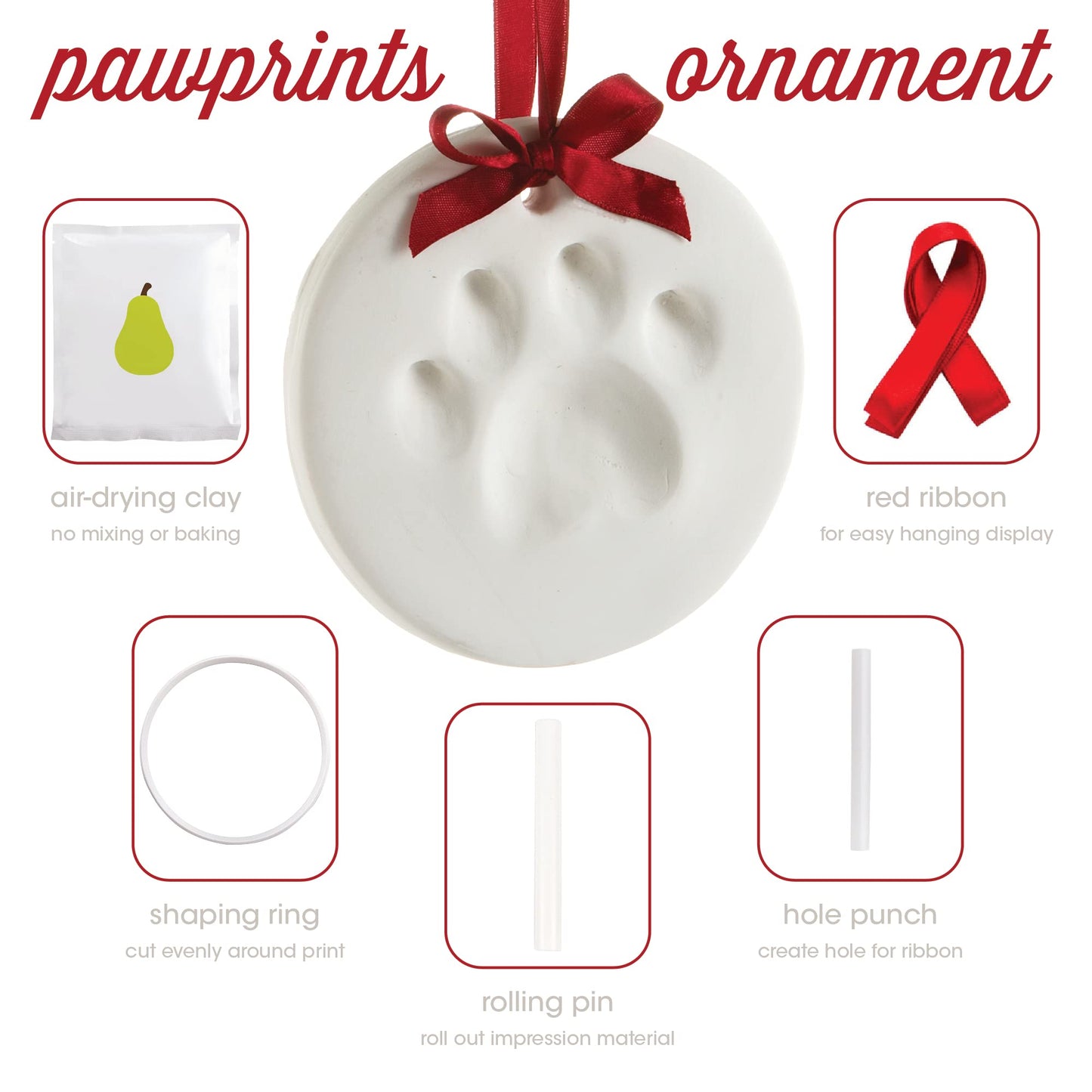 Pearhead PAWPRINT Ornament for a One-of-a-Kind Christmas gift