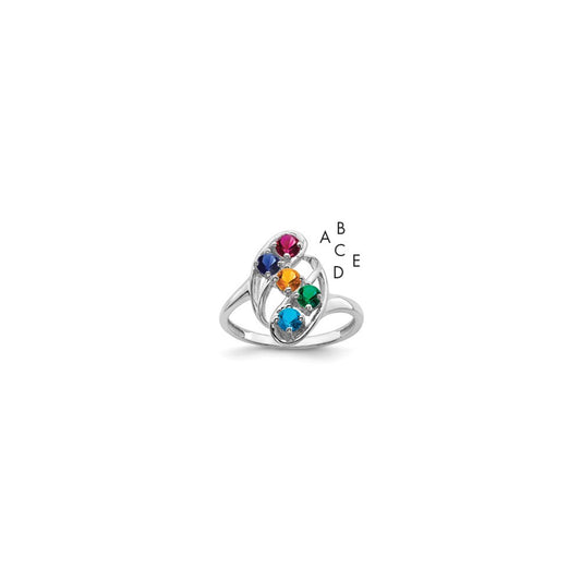 Sterling Silver Rhodium-plated Family Jewelry Mounting