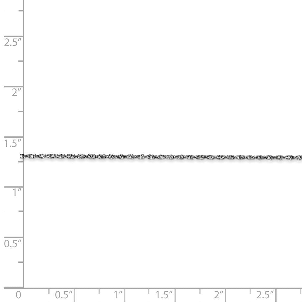 10k White Gold .95mm Carded Cable Rope Chain