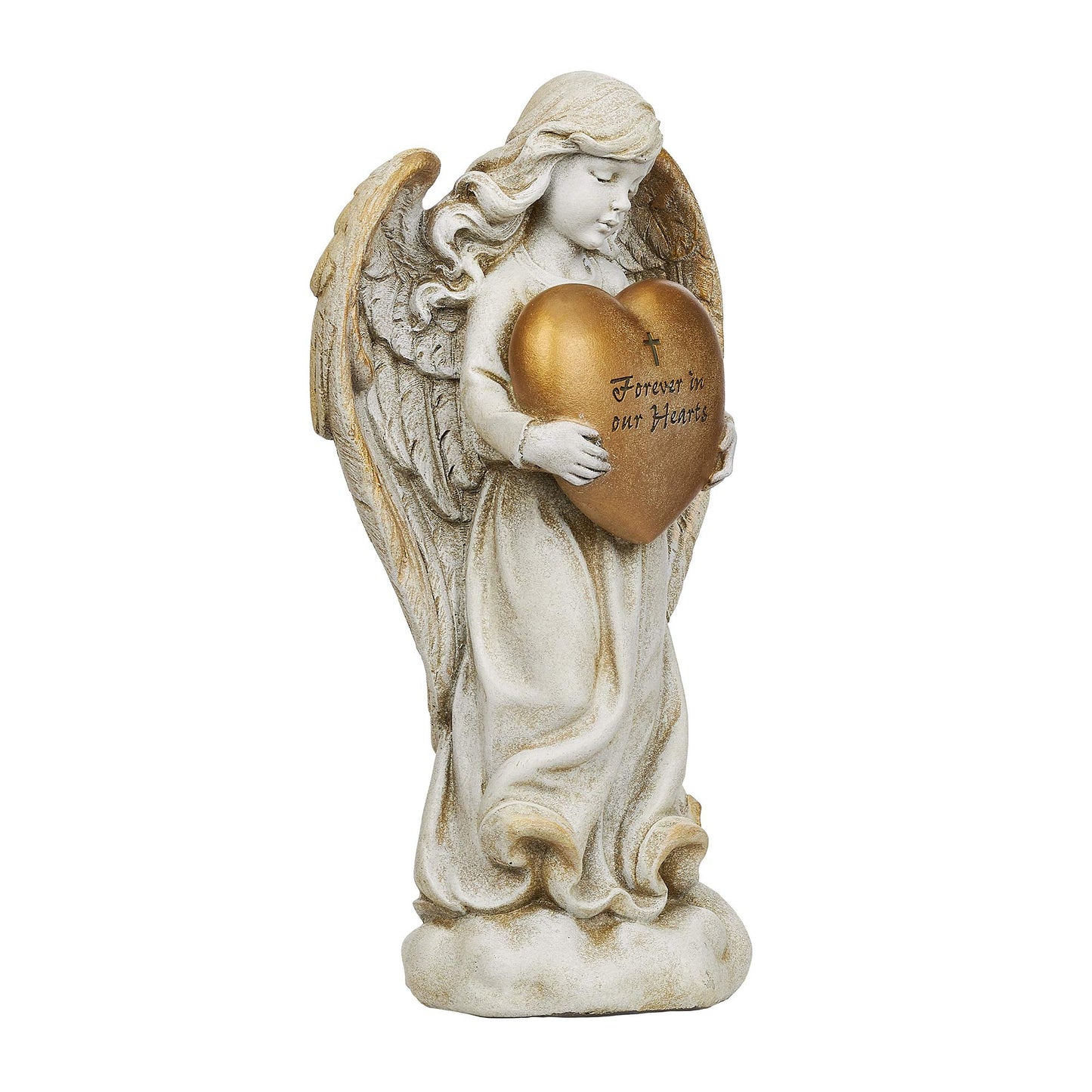 Home & Garden Memorial Heart Angel Polyresin Forever In Hearts 602099