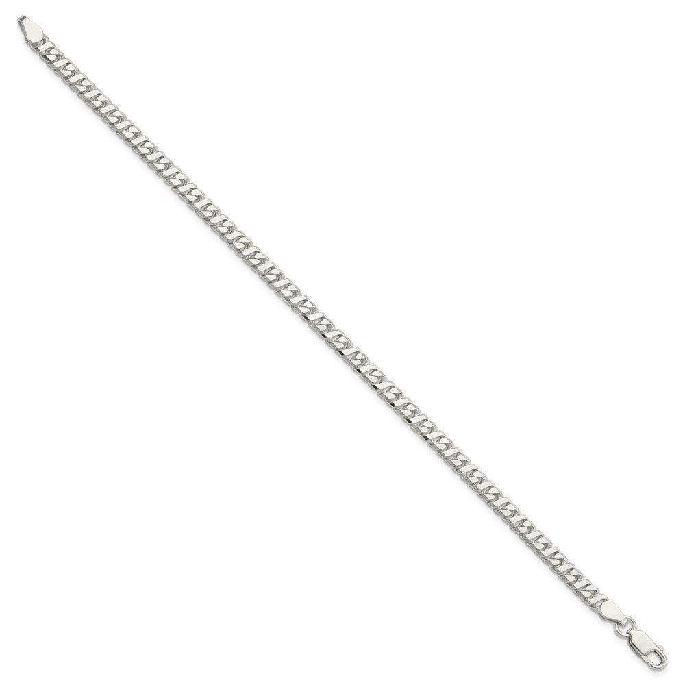Sterling Silver 4.25mm Fancy Flat Link Bracelet 8 inches