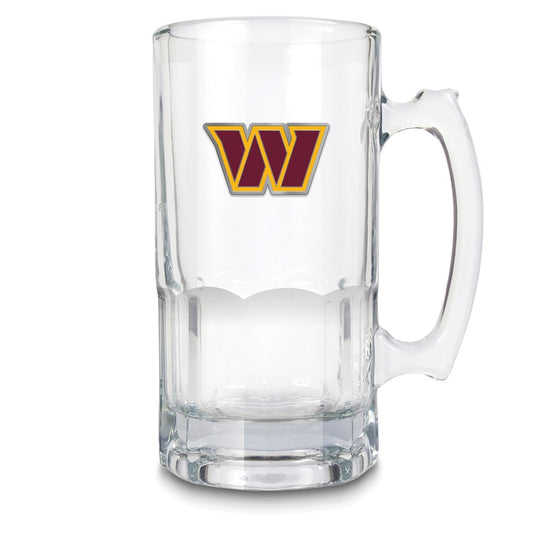 NFL Washington Commanders Glass 32 ounce Macho Mug with Emblem