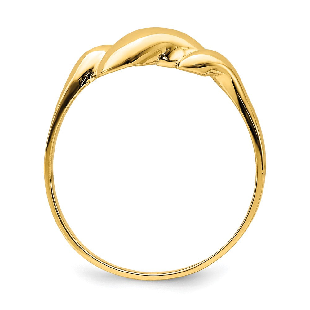 14K Curl-top Dome Ring Size 6