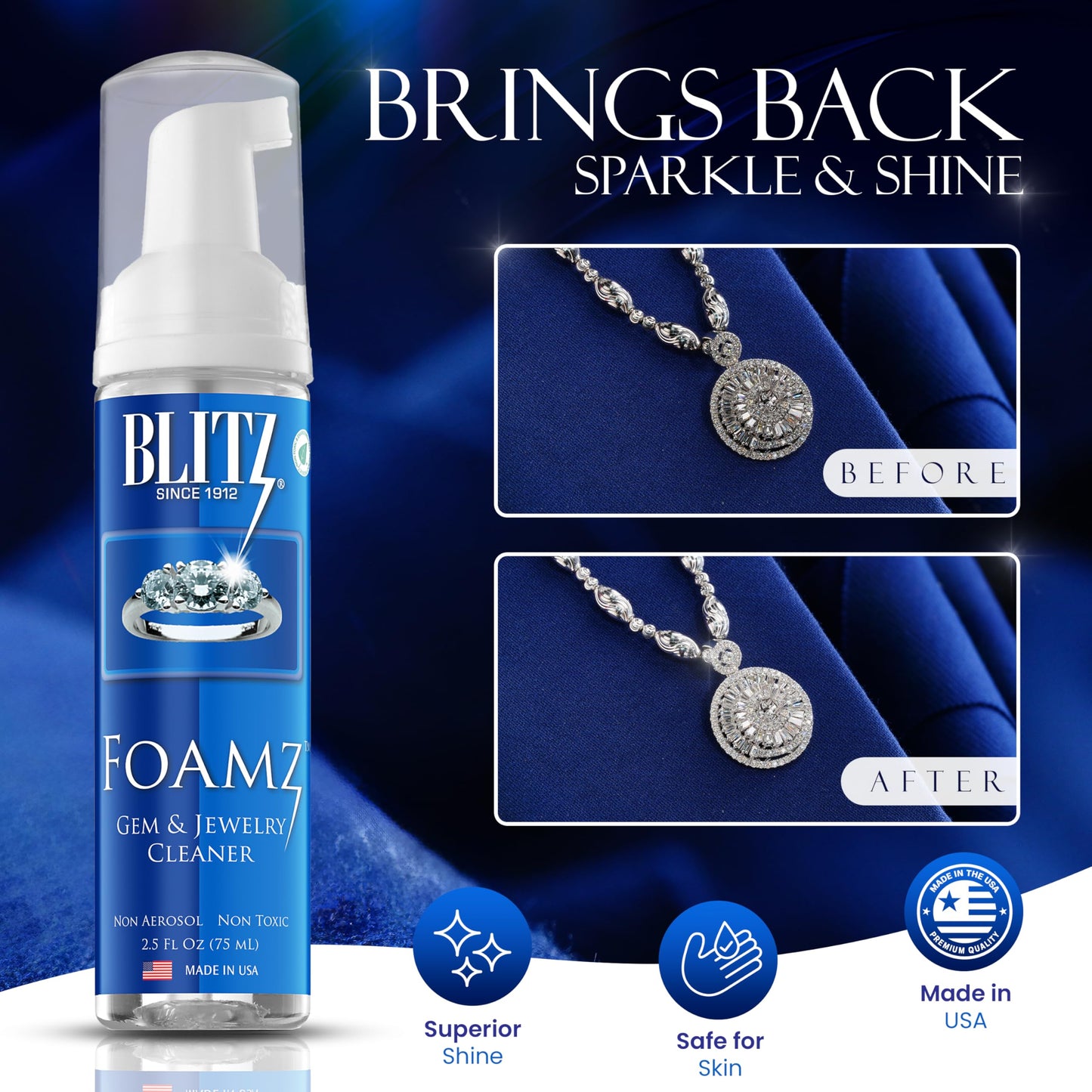 Foamz Gem & Jewelry Cleaner, 2.5 Oz