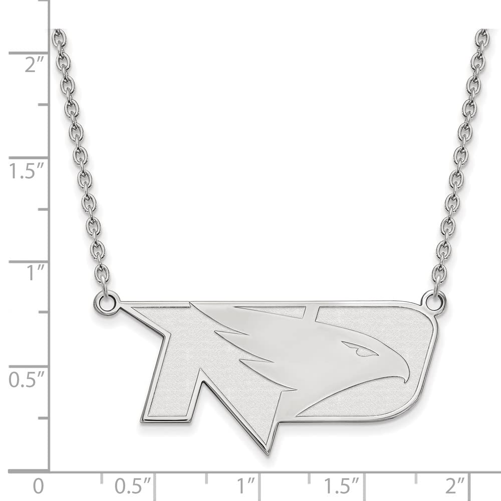 LogoArt Sterling Silver  University of North Dakota Large Pendant with Necklace