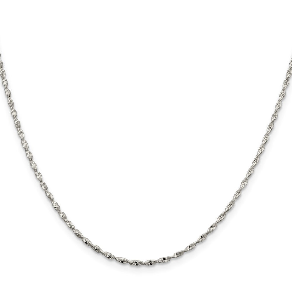 Sterling Silver 1.65mm Twisted Herringbone Chain 16 Inches