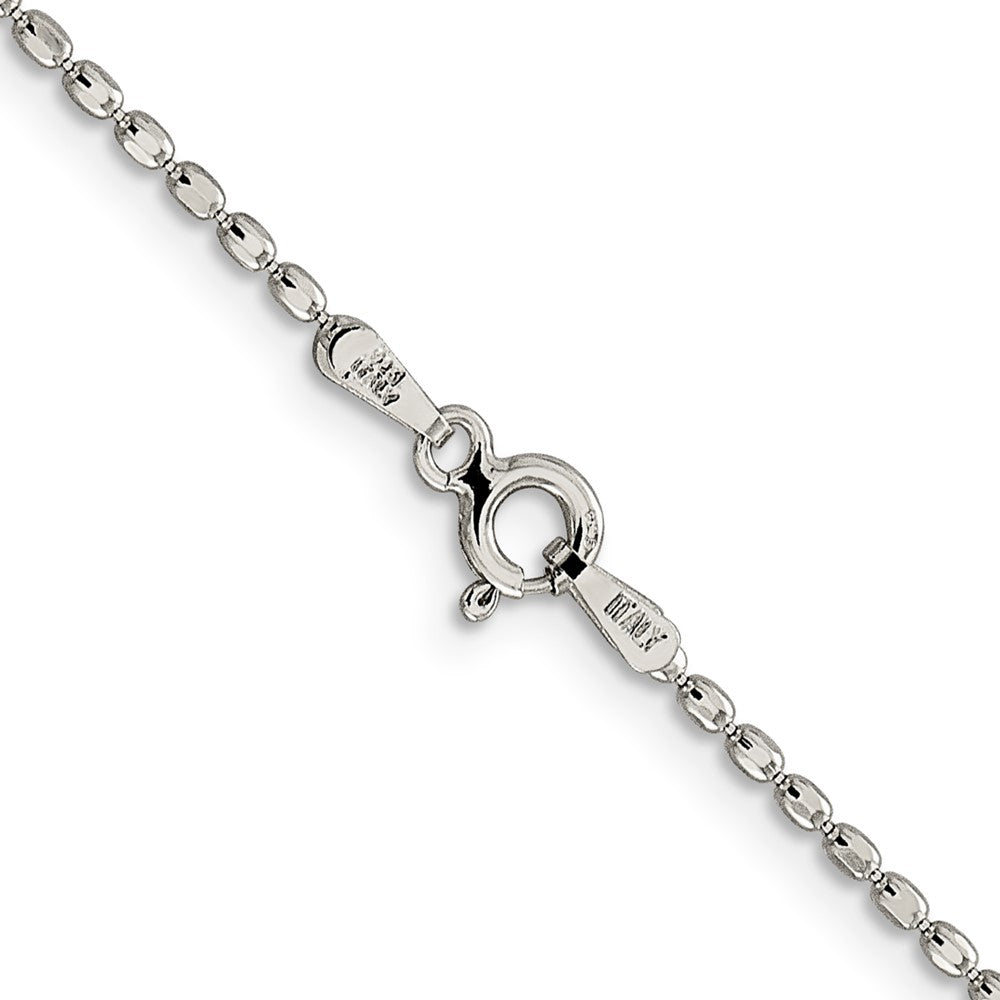 Sterling Silver 1.5mm Fancy Beaded Chain 20 Inches