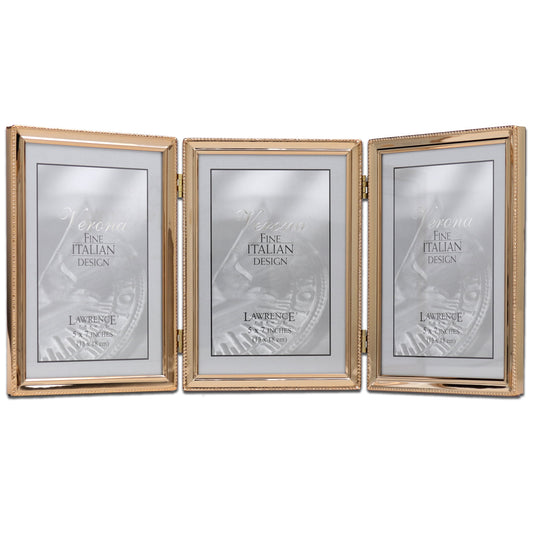 Lawrence Frames 7.17" x 15.63" Metal Picture Frame, Gold