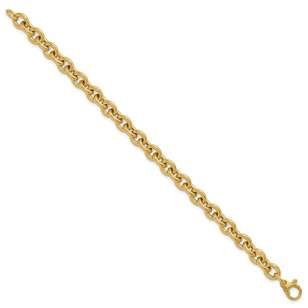 14K Polished Fancy Link Bracelet 7.5  inches