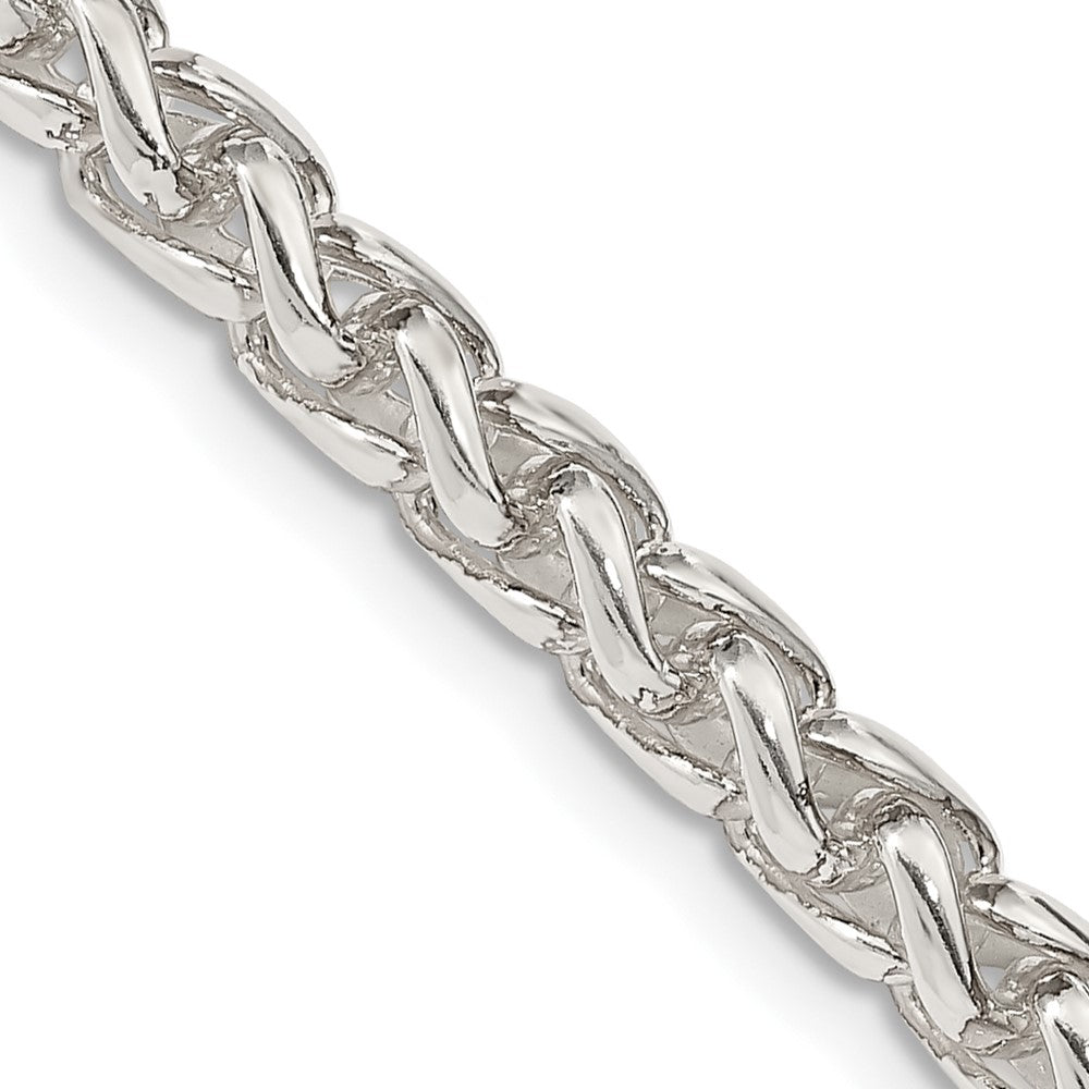 Sterling Silver 5mm Round Spiga Chain 20 Inches